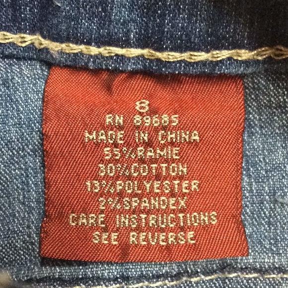 Distressed Washed Jean w/ Bead Embellished Pockets - Picture 6 of 6